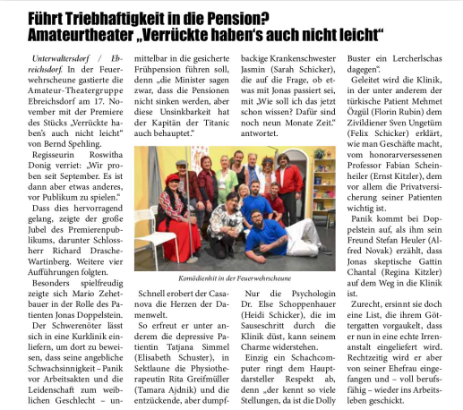 Ein Artikel vom Dezember 2023 im Servus Nachbar.